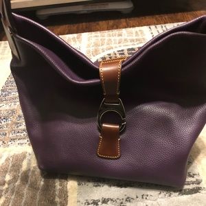 Dooney leather plum wine wallet and bag
